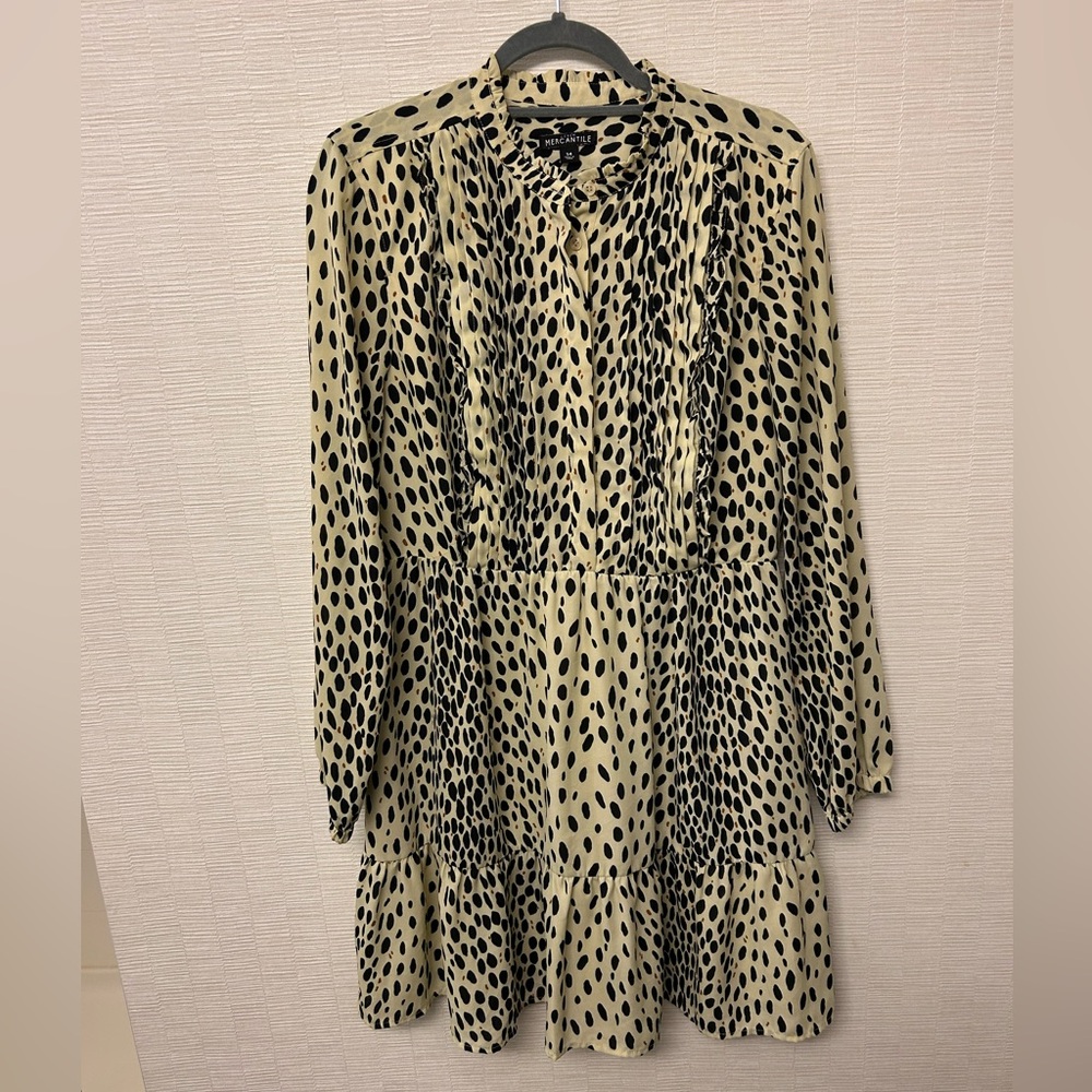 Leopard Print Long Sleeve Dress